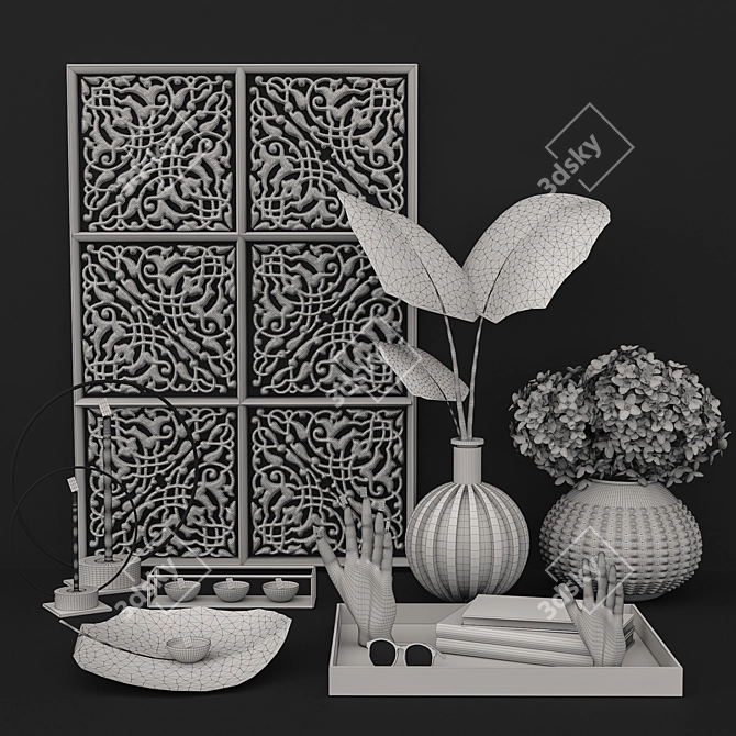 Corona Render Decorative Set 3D model image 3