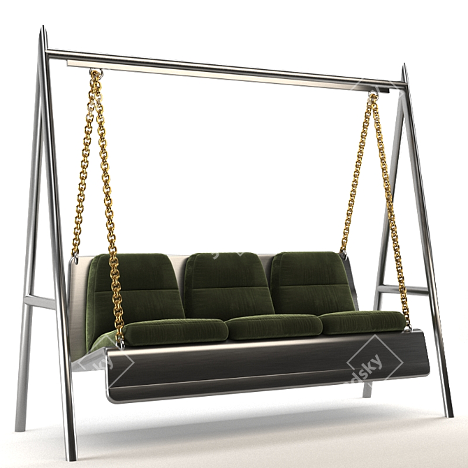 Elegant Outdoor Sofa Swing 3D model image 2