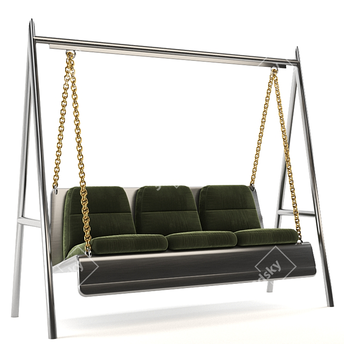 Elegant Outdoor Sofa Swing 3D model image 5