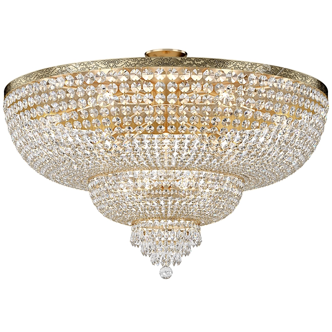 Palace Classic Gold Chandelier 3D model image 1