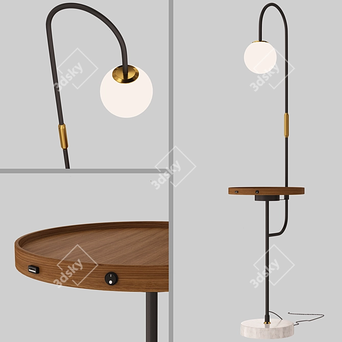 Eureka Tall Floor Lamp 3D model image 6