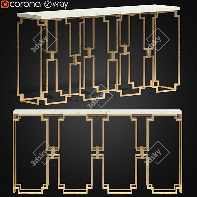 Eternal Elegance Console Table 3D model image 1