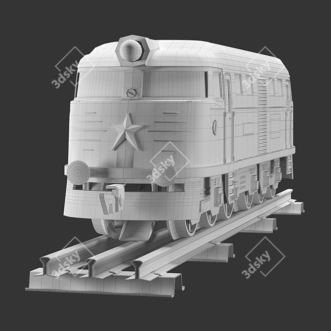 Pioneer Railway: Kid's Train Set 3D model image 3