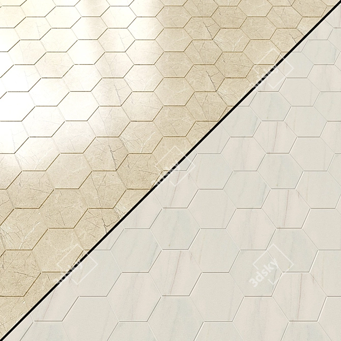 Italon Sharm Extra: Hexagon Mosaic Tiles 3D model image 2