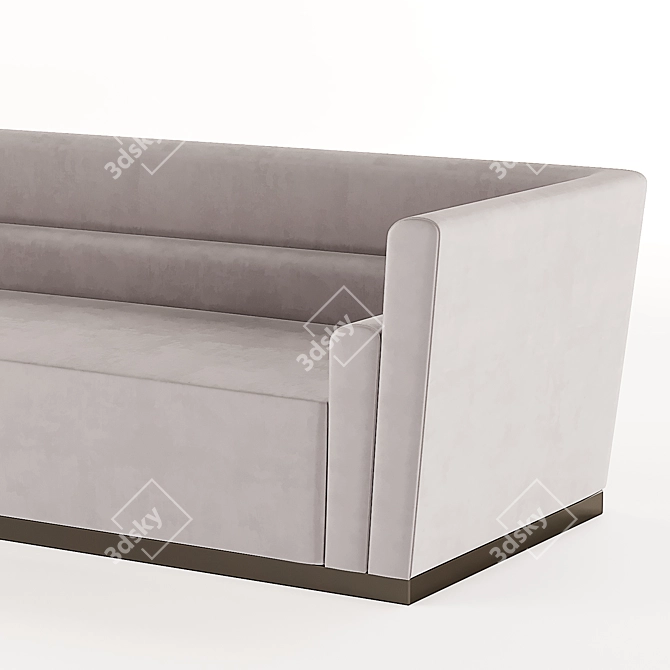 Sleek Modern Sofa 3D model image 2