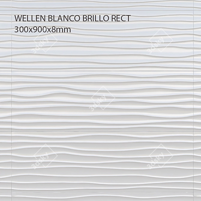 Baldocer Blanco Wall Tile 3D model image 3