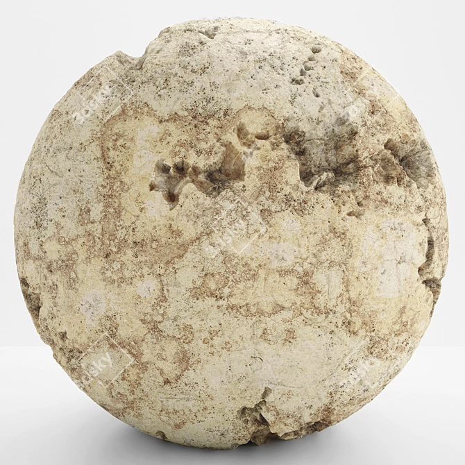 Beige Rock PBR Material 3D model image 1