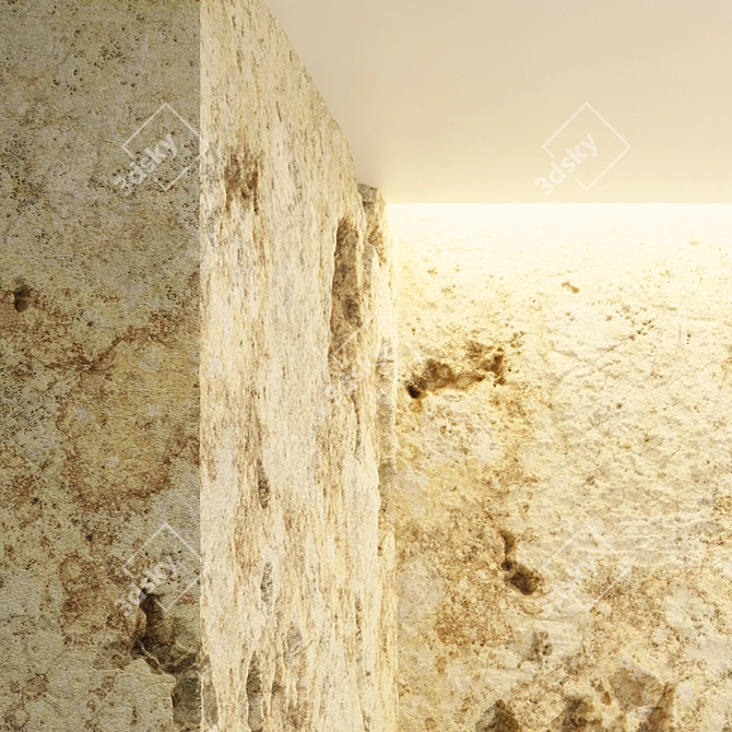 Beige Rock PBR Material 3D model image 3