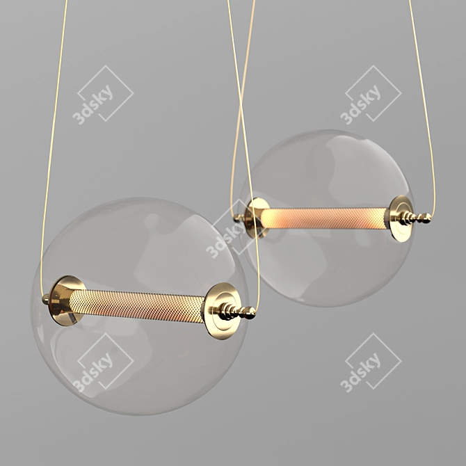 Elegant Round Pendant Latisha 3D model image 1