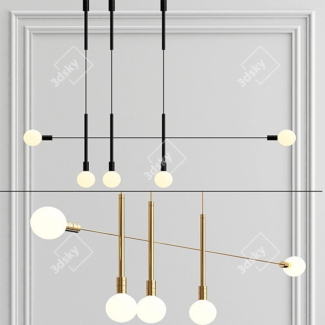 Pendant Light Collection 7 | Stylish and Versatile Lighting Solution 3D model image 3