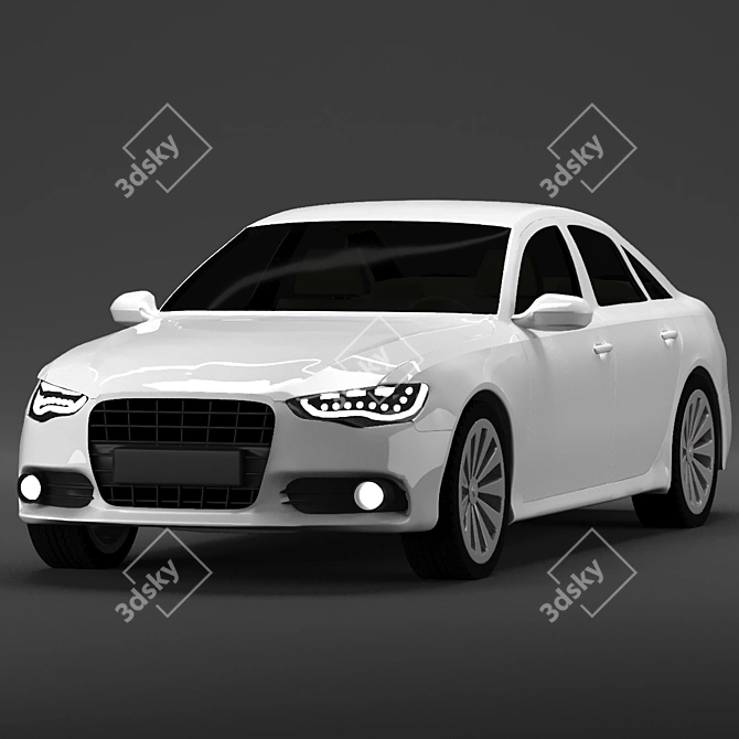 Sleek 2011 Audi A6: Turbocharged Performance 3D model image 3