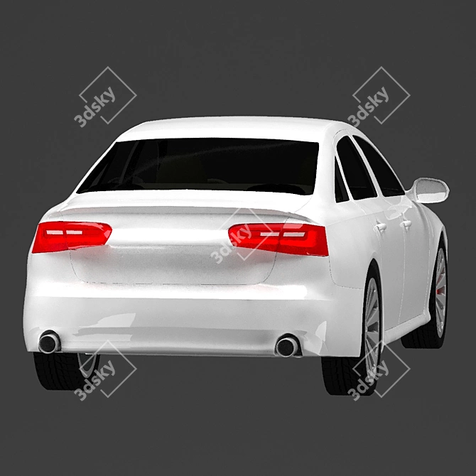 Sleek 2011 Audi A6: Turbocharged Performance 3D model image 15