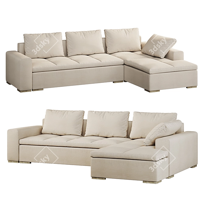 Luxury OM Leonardo Sofa 3D model image 4