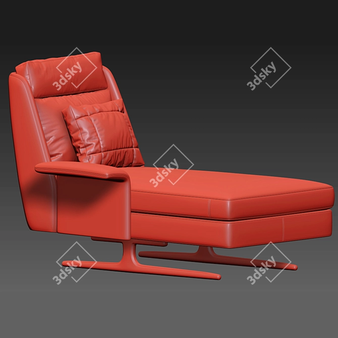 Minimalist Elegance: Minotti Spencer Chaise Lounge 3D model image 4