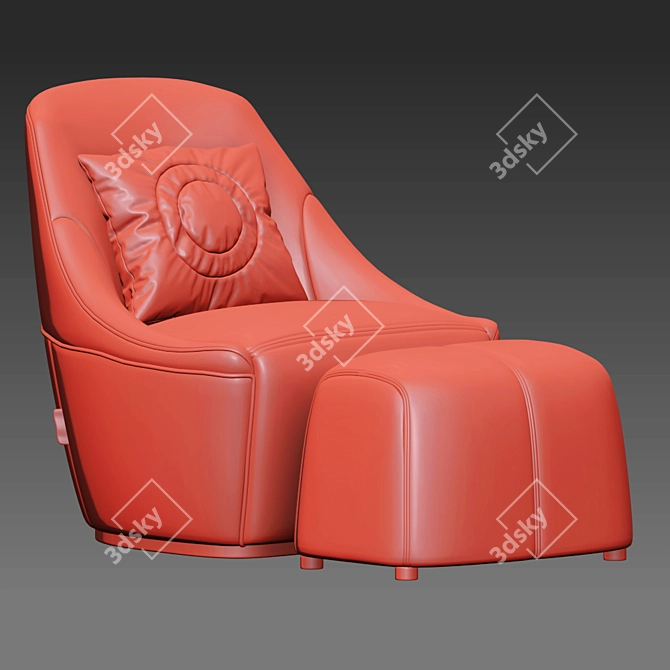 Elegant Swivel Chair: Calligaris Alma 3D model image 4