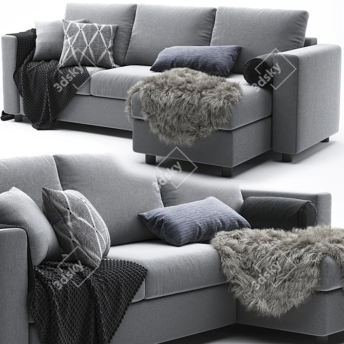 Finnala Ikea Sofa: Modern Comfort 3D model image 2