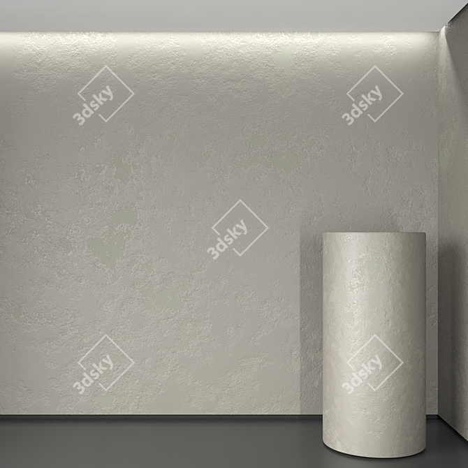 Seamless Plaster Texture | Decorative Wall Coating 3D model image 1