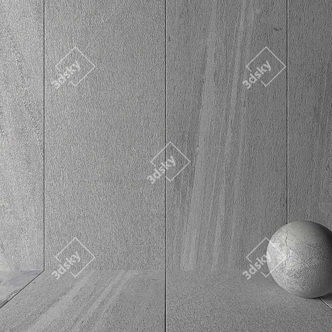 Santorini Ice Stone Wall Set 3D model image 2