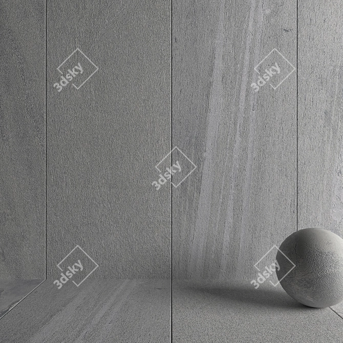 Santorini Ice Stone Wall Set 3D model image 3