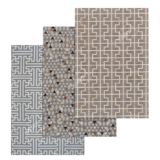 Premium Carpet Set: High-Quality Textures for Interior Design 3D model image 1