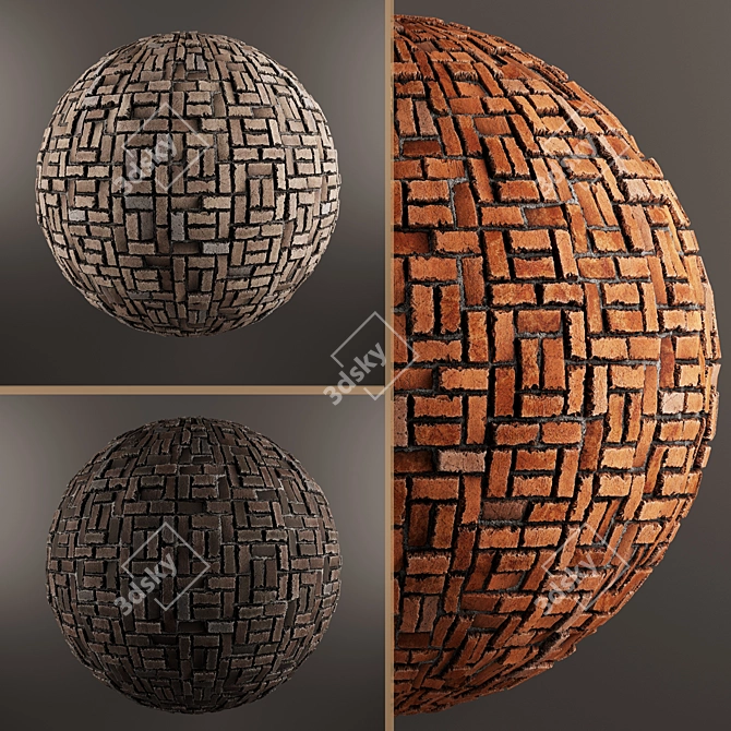 Seamless 4K Brick Design 3D model image 2