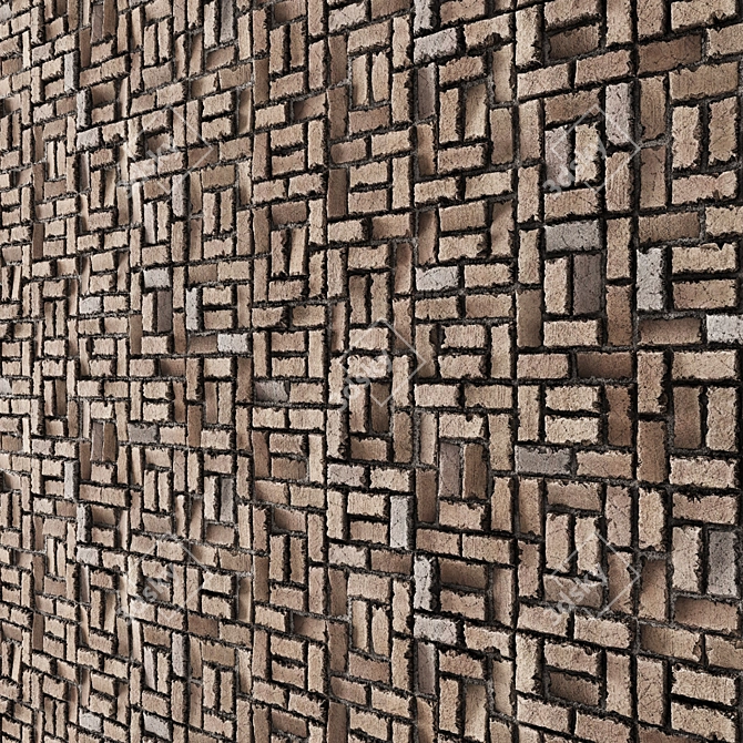 Seamless 4K Brick Design 3D model image 3