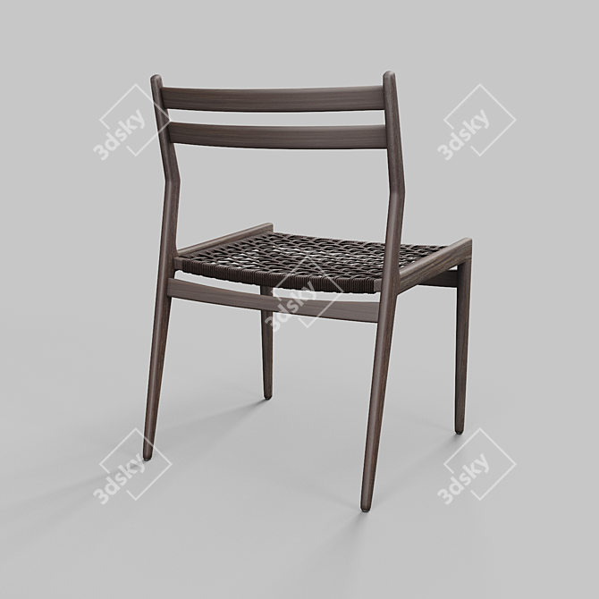 Versatile Woven Rope Dining Chair 3D model image 3