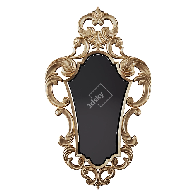 Classic Rococo Mirror: Elegant and Luxurious 3D model image 1