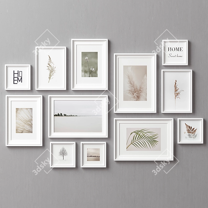 Multi-Color Picture Frames Set 3D model image 2