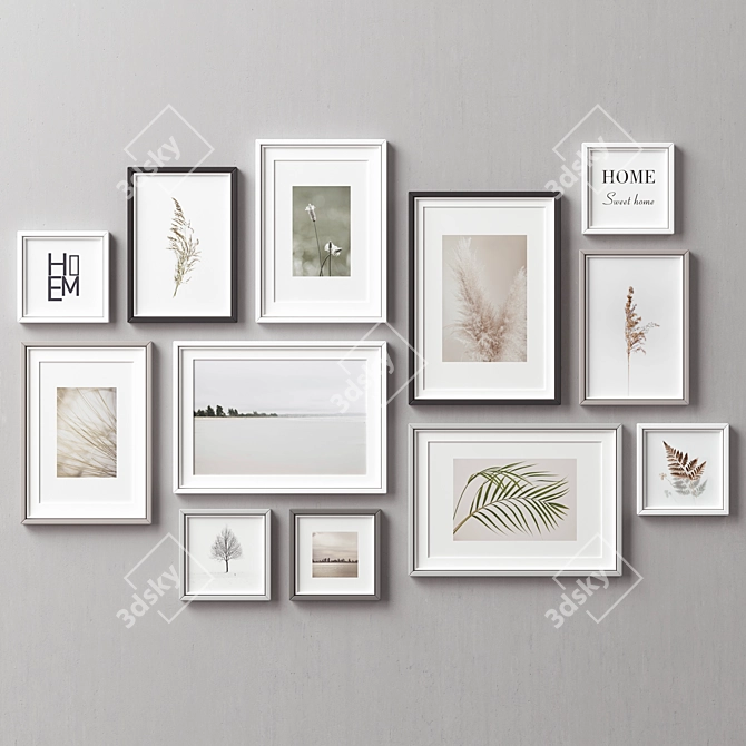 Multi-Color Picture Frames Set 3D model image 3