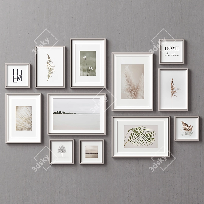 Multi-Color Picture Frames Set 3D model image 6