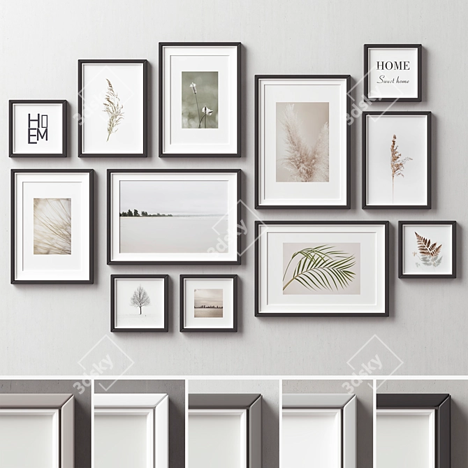 Multi-Color Picture Frames Set 3D model image 12