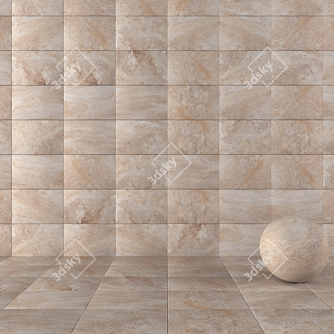 Derwent Stone Wall Tiles 3D model image 1