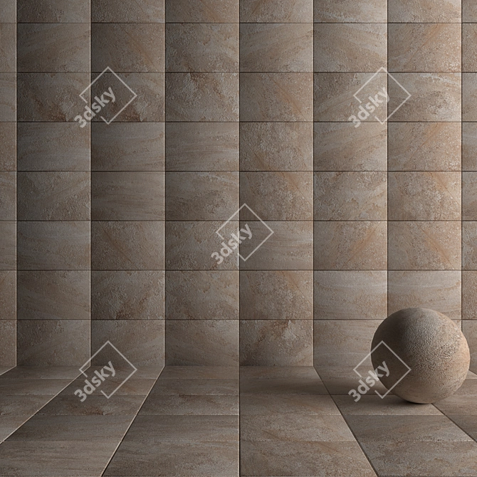 Derwent Stone Wall Tiles 3D model image 3
