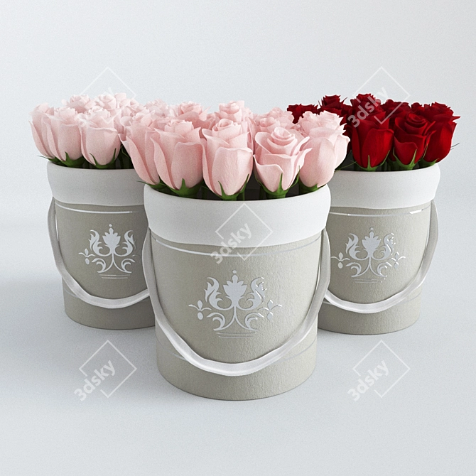 Luxury Rose Box Set 3D model image 1