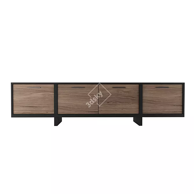 Modern TV Stand: Curbstone PID TV SEA STONE 3D model image 4