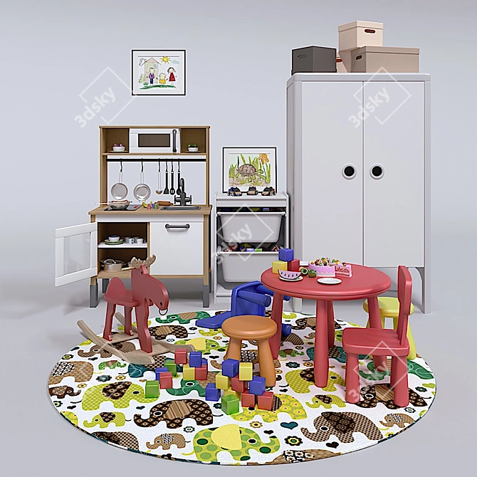 Kids' Culinary Set 3D model image 1