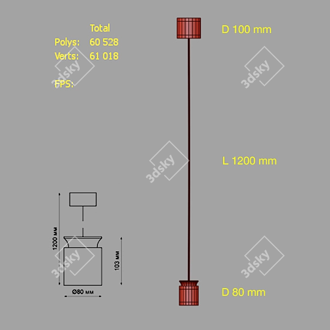 Novotech Oro Pendant Light - Elegant and Functional 3D model image 4