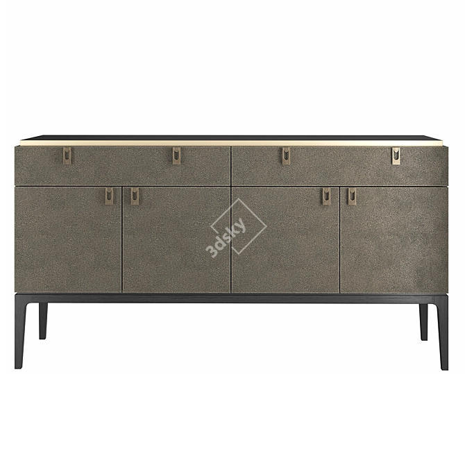 Glamour Chest of Drawers: British-Inspired Elegance 3D model image 2