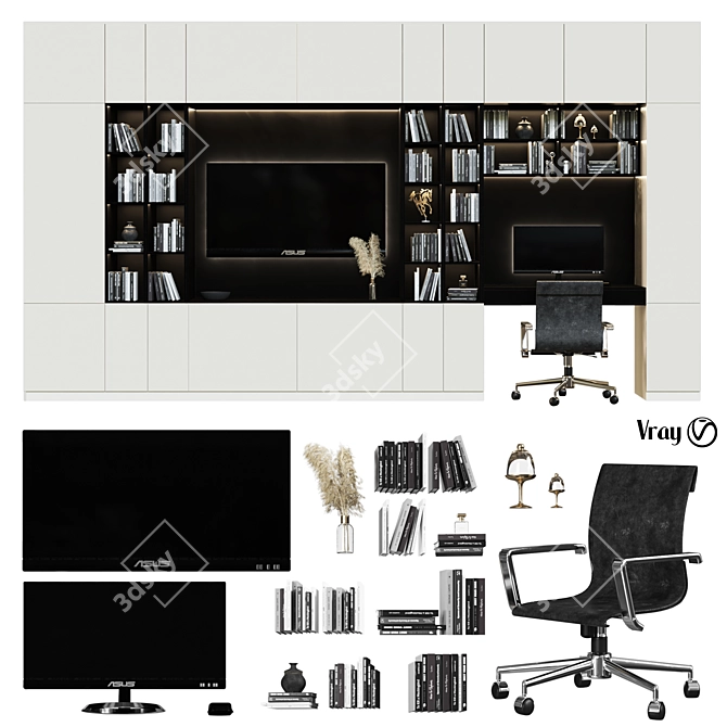 Customizable Multi-Purpose Furniture Set 3D model image 1