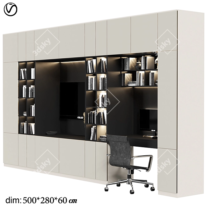 Customizable Multi-Purpose Furniture Set 3D model image 2