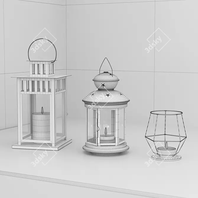Elegant Candlestick Holder: Borbyu, Roter... 3D model image 2