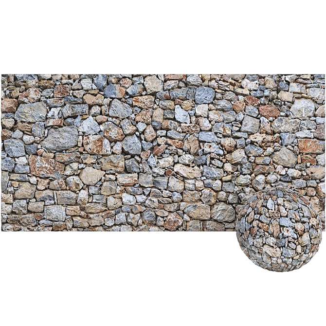 Medieval Brick Wall Texture Pack 3D model image 1