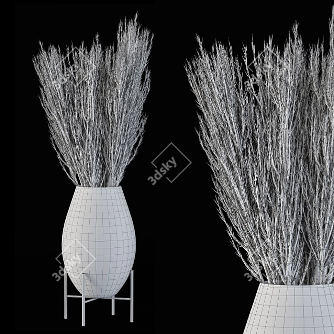 Botanical Bliss: Dried Plants Collection 3D model image 3