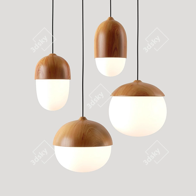 Designer Acron Lamps - 4 Configurations 3D model image 2