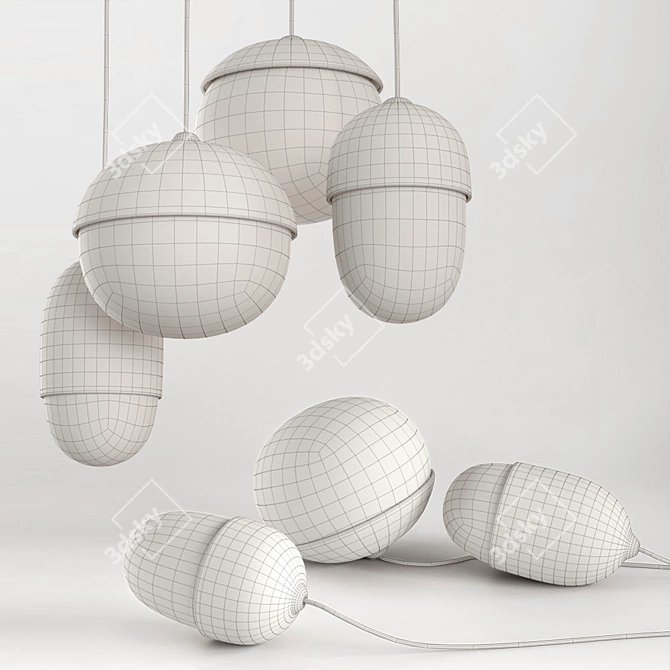 Designer Acron Lamps - 4 Configurations 3D model image 5