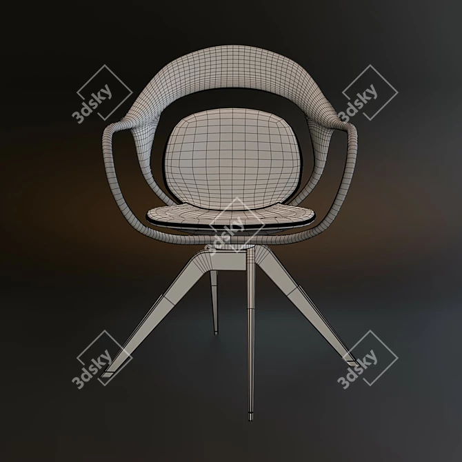 Italian Designed Giorgetti Noran Armchair 3D model image 5