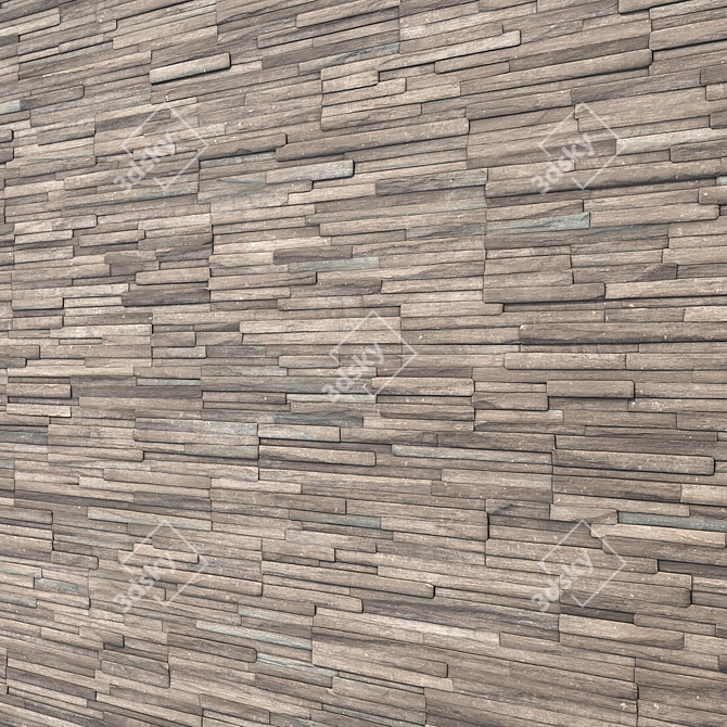 Beige Stone Wall Brick & Cobblestone: 6k High Resolution Tileable Textures 3D model image 2