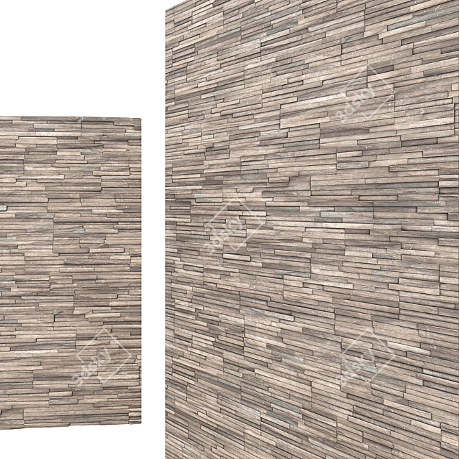 Beige Stone Wall Brick & Cobblestone: 6k High Resolution Tileable Textures 3D model image 4