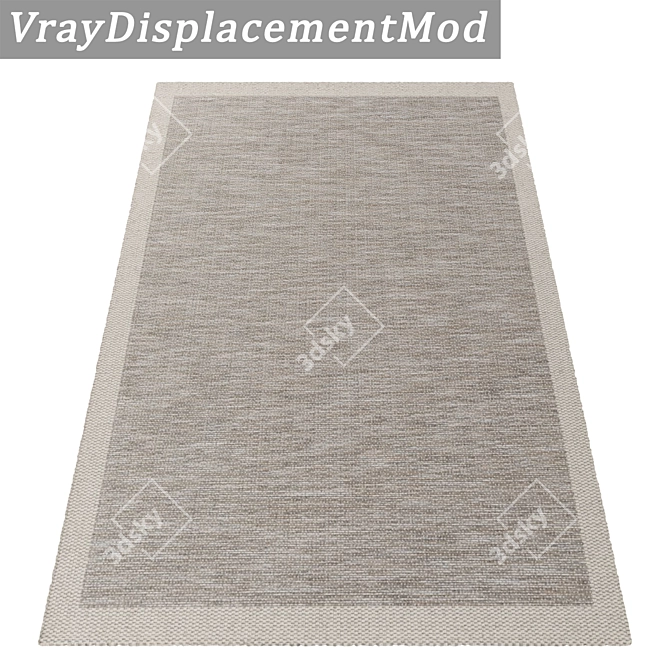 Luxury Carpet Set: 3 High-Quality Textured Rugs 3D model image 3